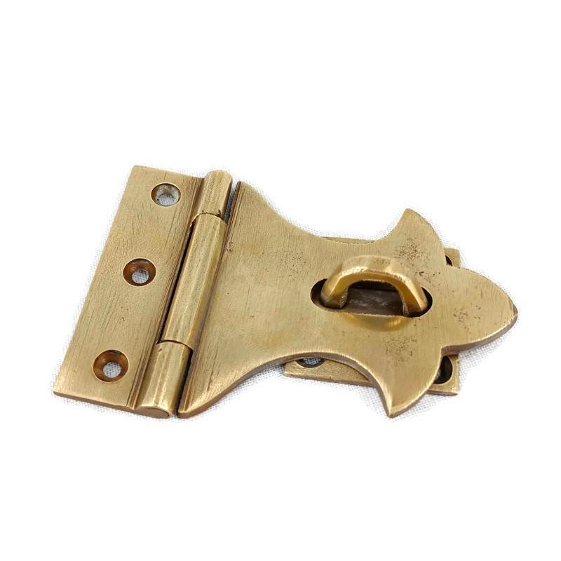 2 Very Small 7.5cm heavy Brass Hasp Staple Latch Catch Old Etsy