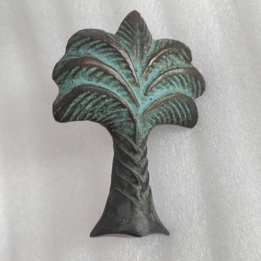 4 latón pequeña palmera de latón sólido de 6 cm perillas | Etsy