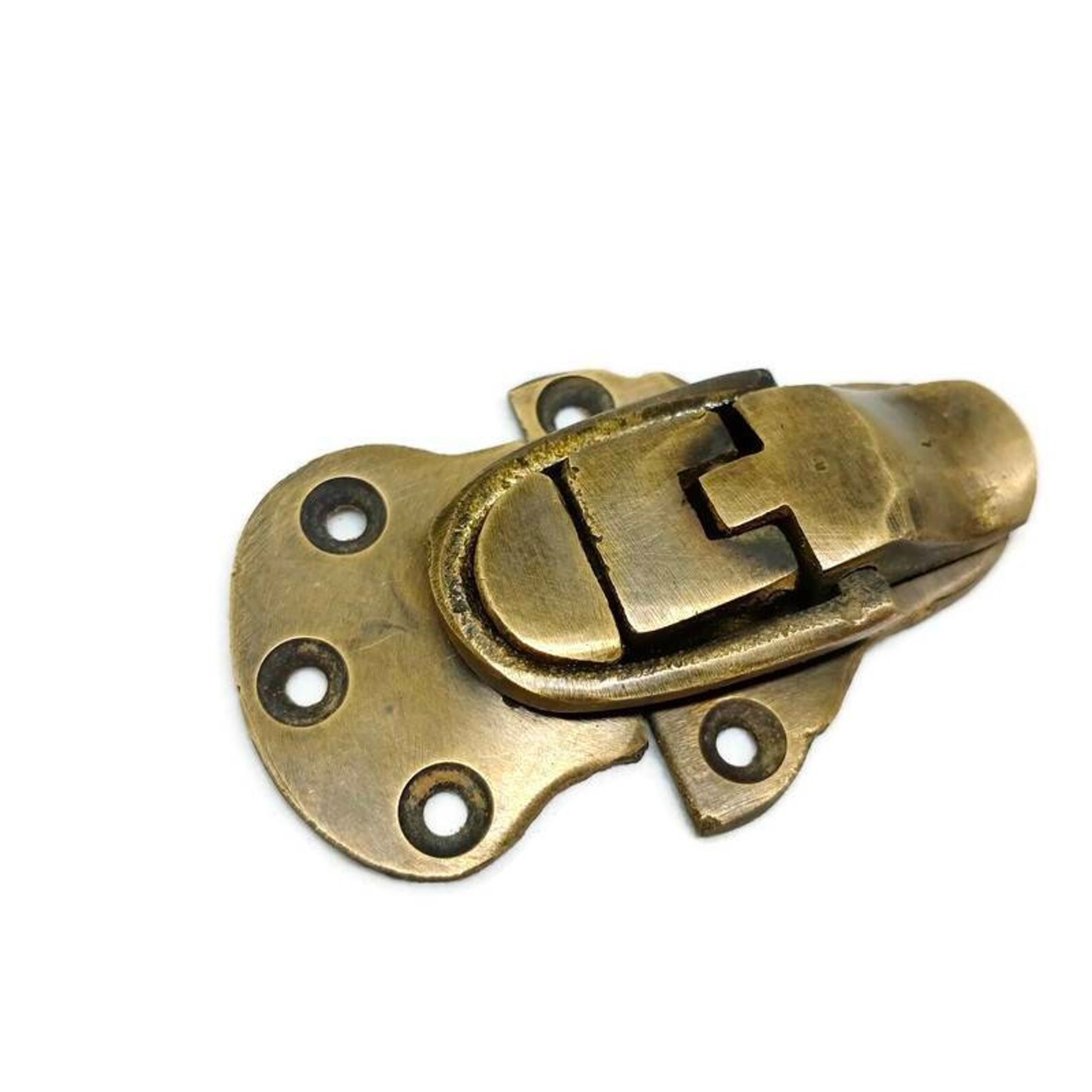 4 brass very small 2.3/8 Trunk Catch Hasp latch Suitcase Etsy