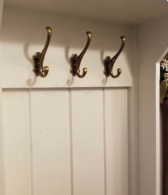 Buy 6 Solid Brass Old Style Coat Hangers Heavy Hooks Old Style
