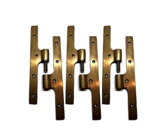 4 Solid Brass Hinge Finial Small Door Box Hinges Vintage Style Solid Cast  Antique Brass 6.3 Cm 2.1/2 Hand Made 