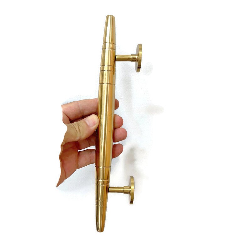 Brass 11.1/2 Inch Long Plain D Pull Brass Door Handle Round Etsy UK