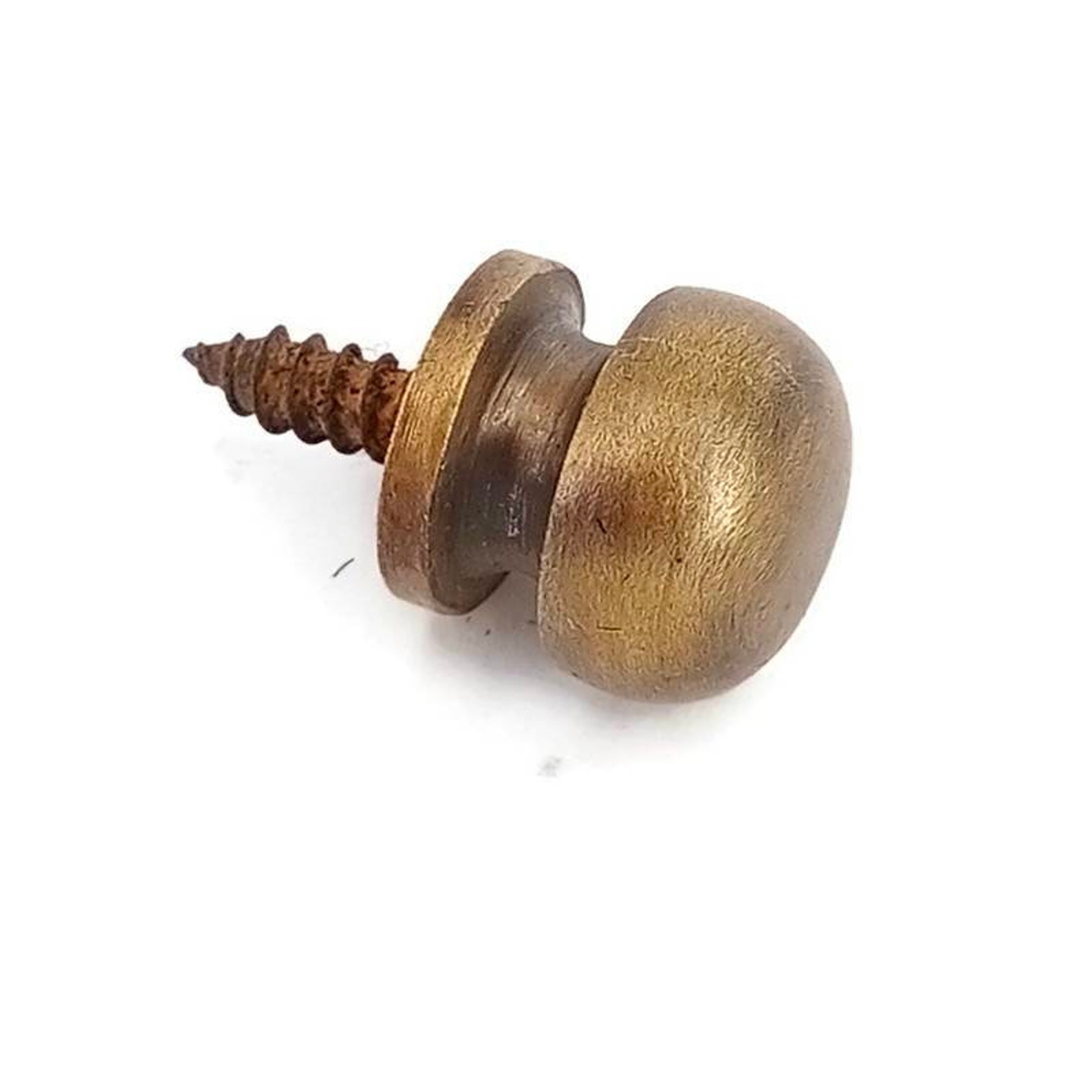 5 Brass Tiny 1/2 Inch Round Knob Solid Brass 13mm Knobs Etsy