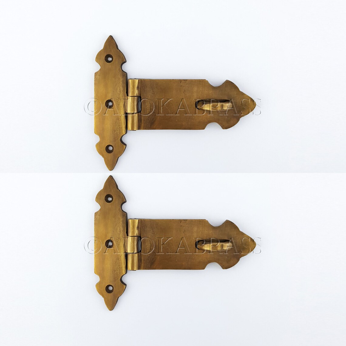 2 Large 12.7cm Brass Hasp Staple Latch Catch Old Style House Etsy