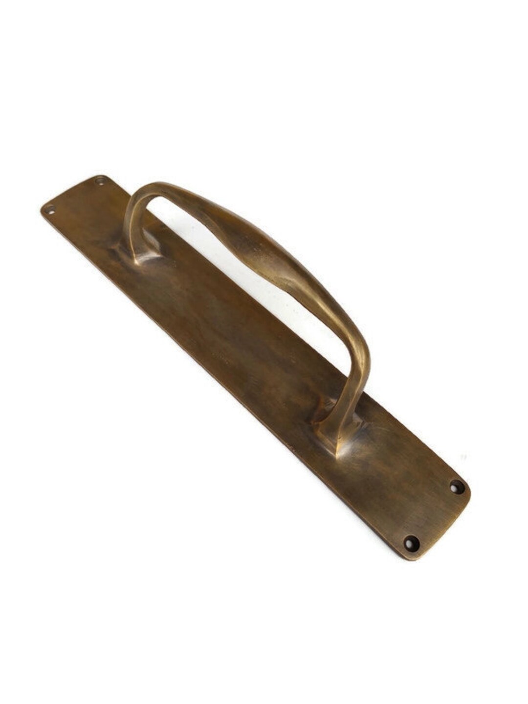 12 Inch Barn Door Grab Solid Brass Large Plain Handle 30cm Long Pulls