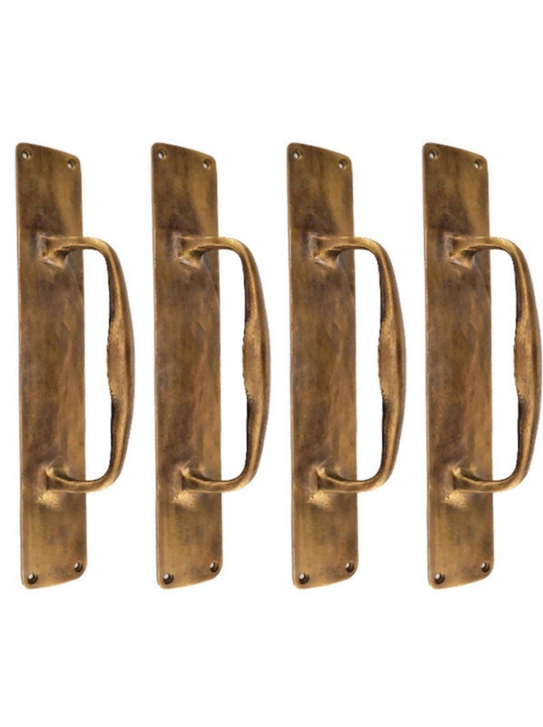 4 Heavy 12 Inch Long Barn Door Grab Solid Brass Large Plain Handle 30cm