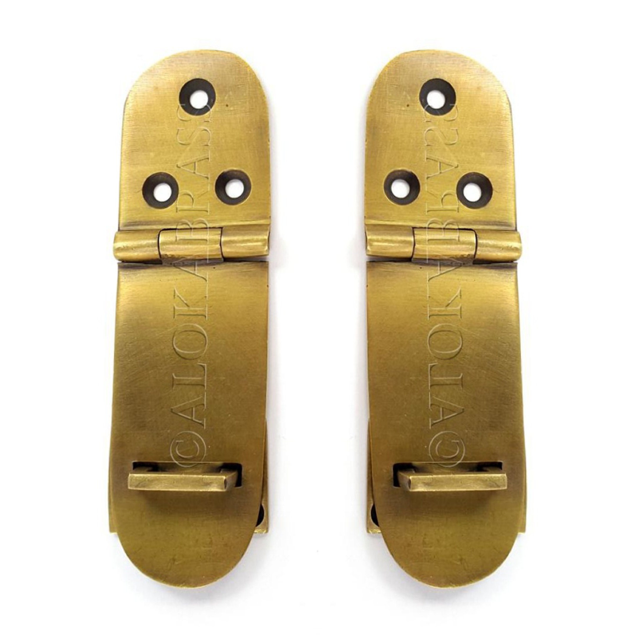 2 Small 10.5cm solid heavy Brass Hasp Staple Latch Catch Old Etsy