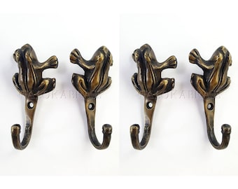 Cast Iron FROG Wall Hanging Four Hooks 