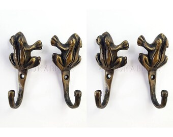 Cast Iron FROG Wall Hanging Four Hooks 