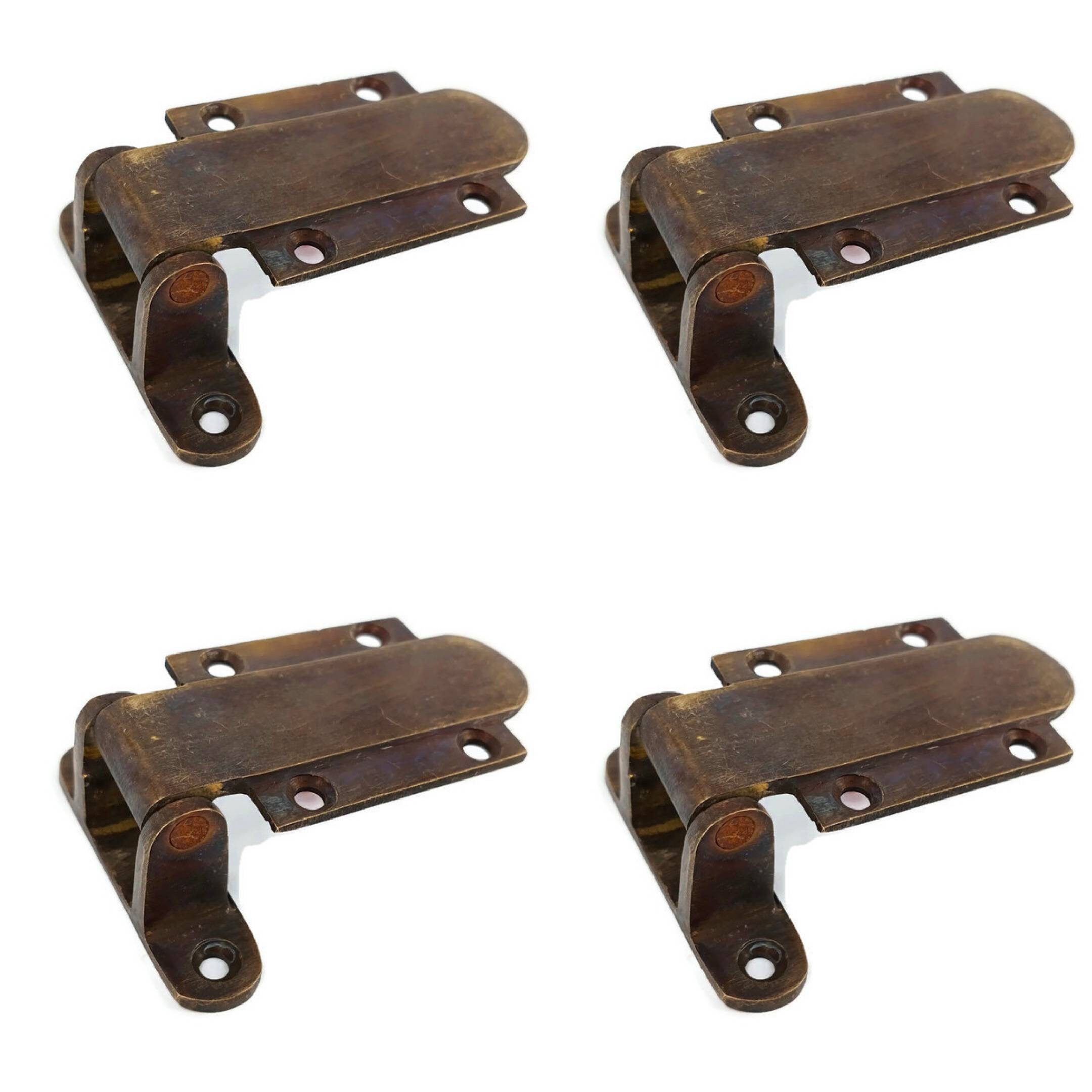 4 Small version Offset Hinges Age Style Heavy Solid Brass 7 cm Etsy