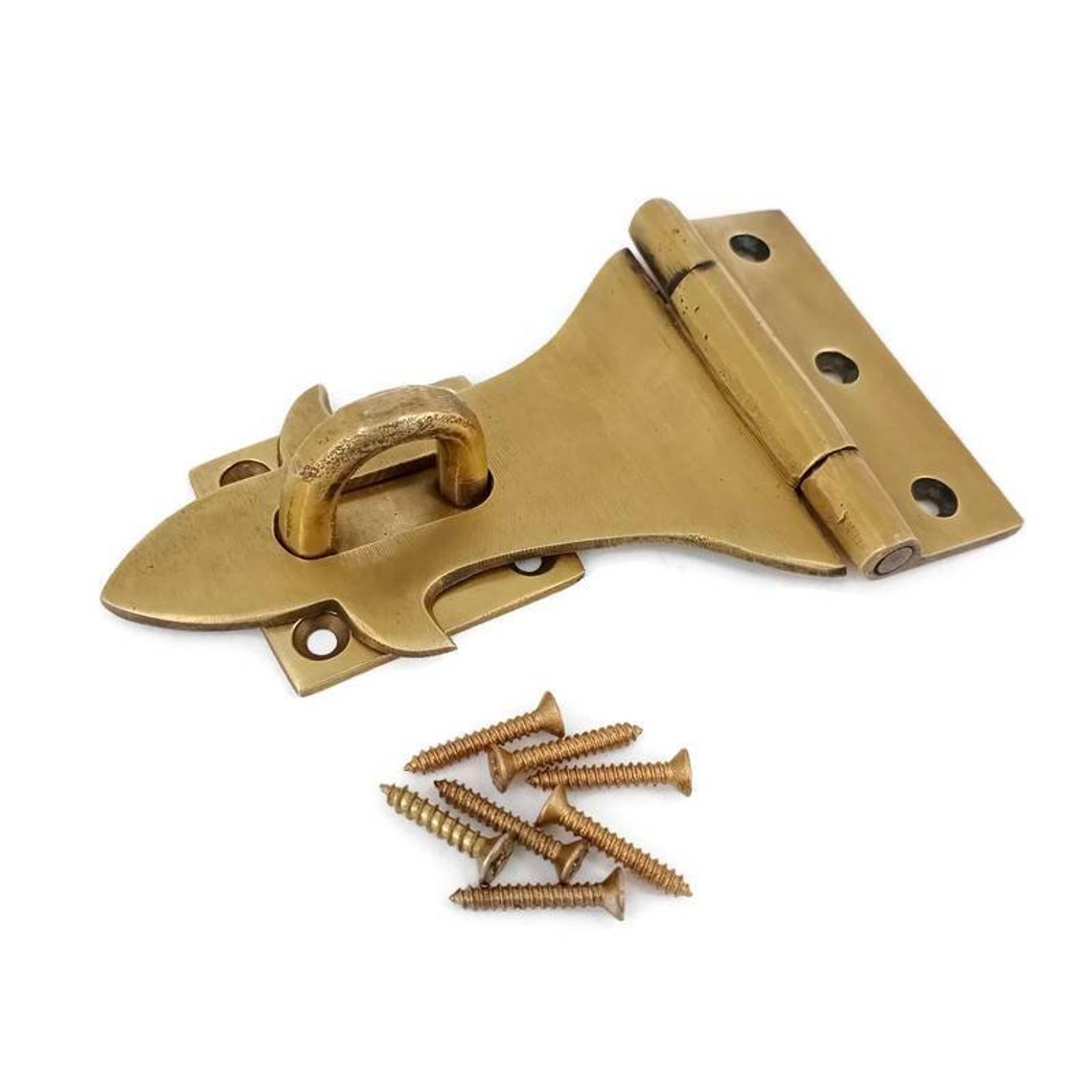 Brass Large 11.5cm Brass Hasp Staple Latch Catch Old Style Etsy