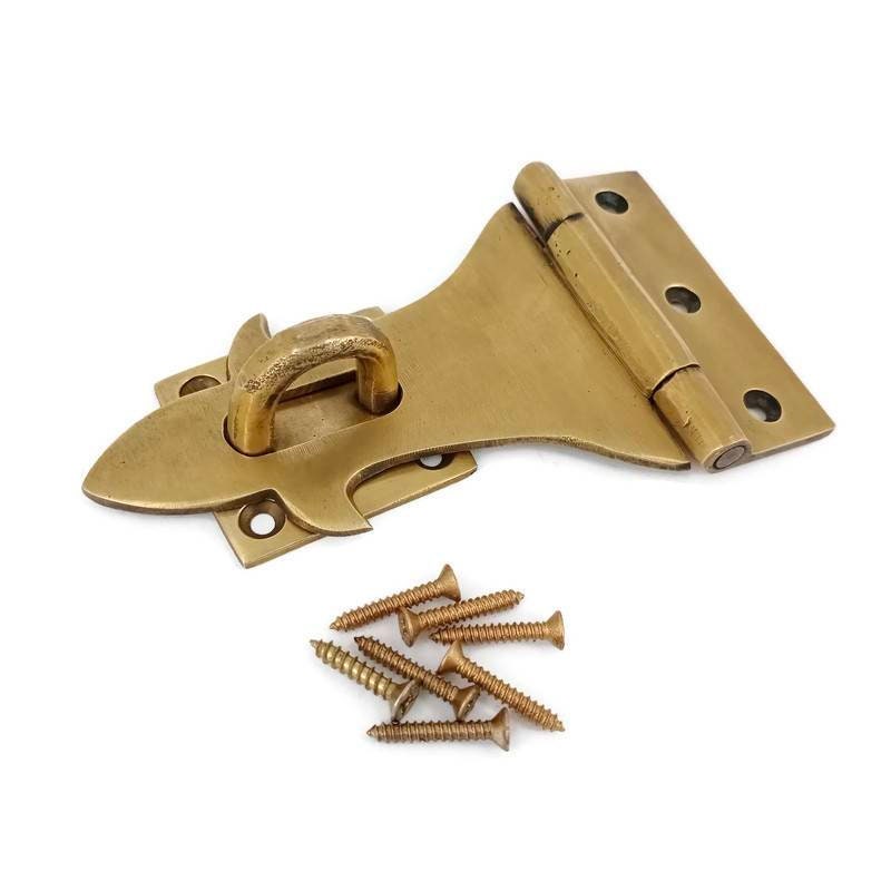 Solid Brass Large 11.5cm Brass Hasp Staple Latch Catch Old Etsy