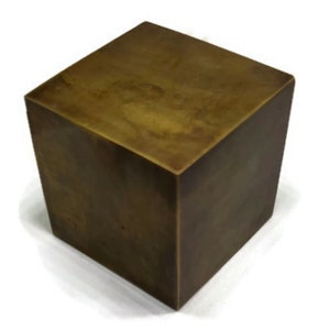 large hollow brass Cube Bullions boxes 7.2 cm x 7.2 cm light weight  Solid Brass hollow cast hand made Polished 2.7/8" inch