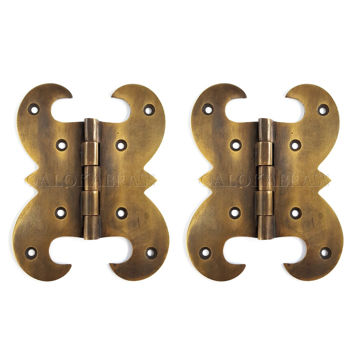 4 very heavy large 12.3cm DOOR Hinges Vintage Old Style Solid Etsy