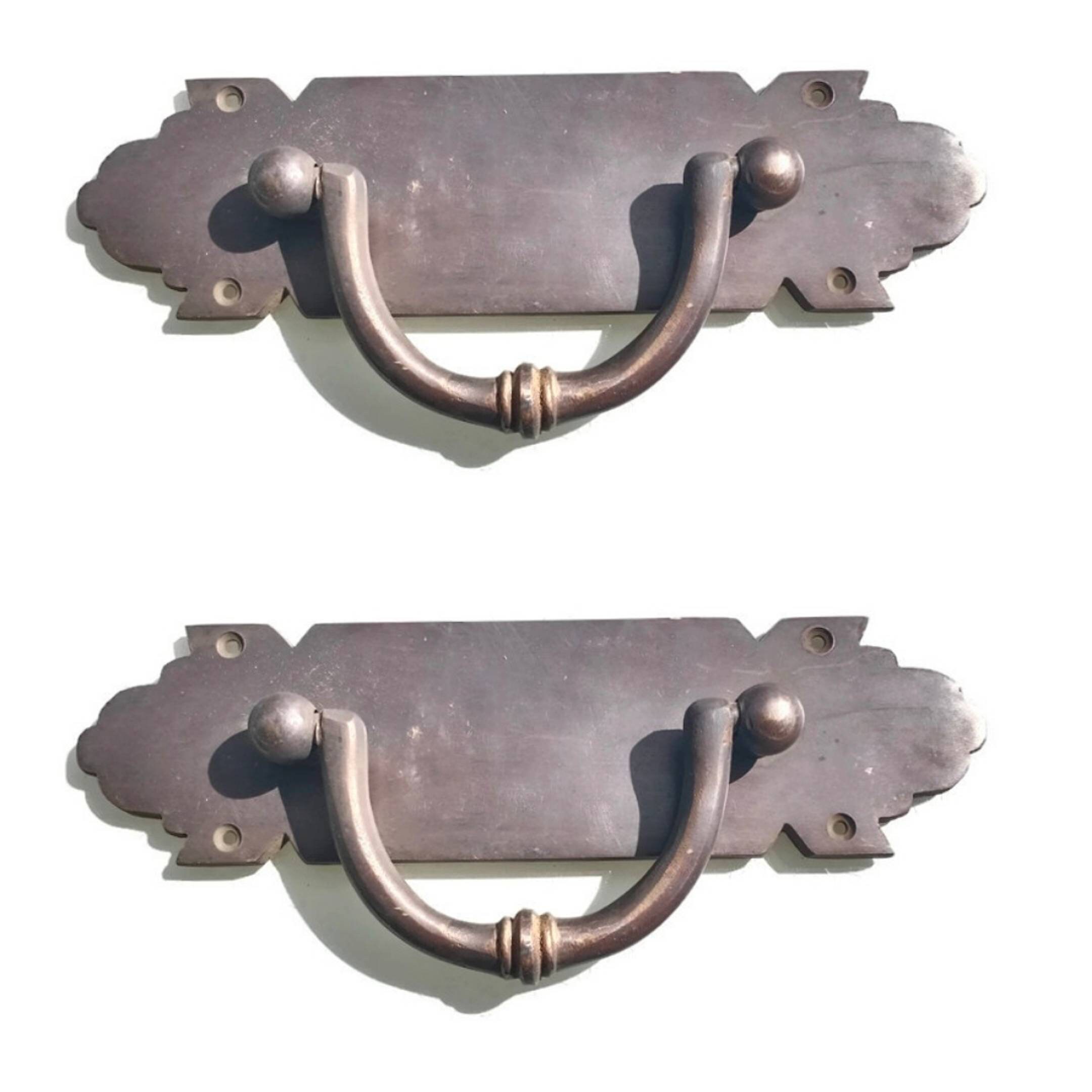 2 very Large Box Handle 23cm heavy strong Solid Brass Pulls Etsy