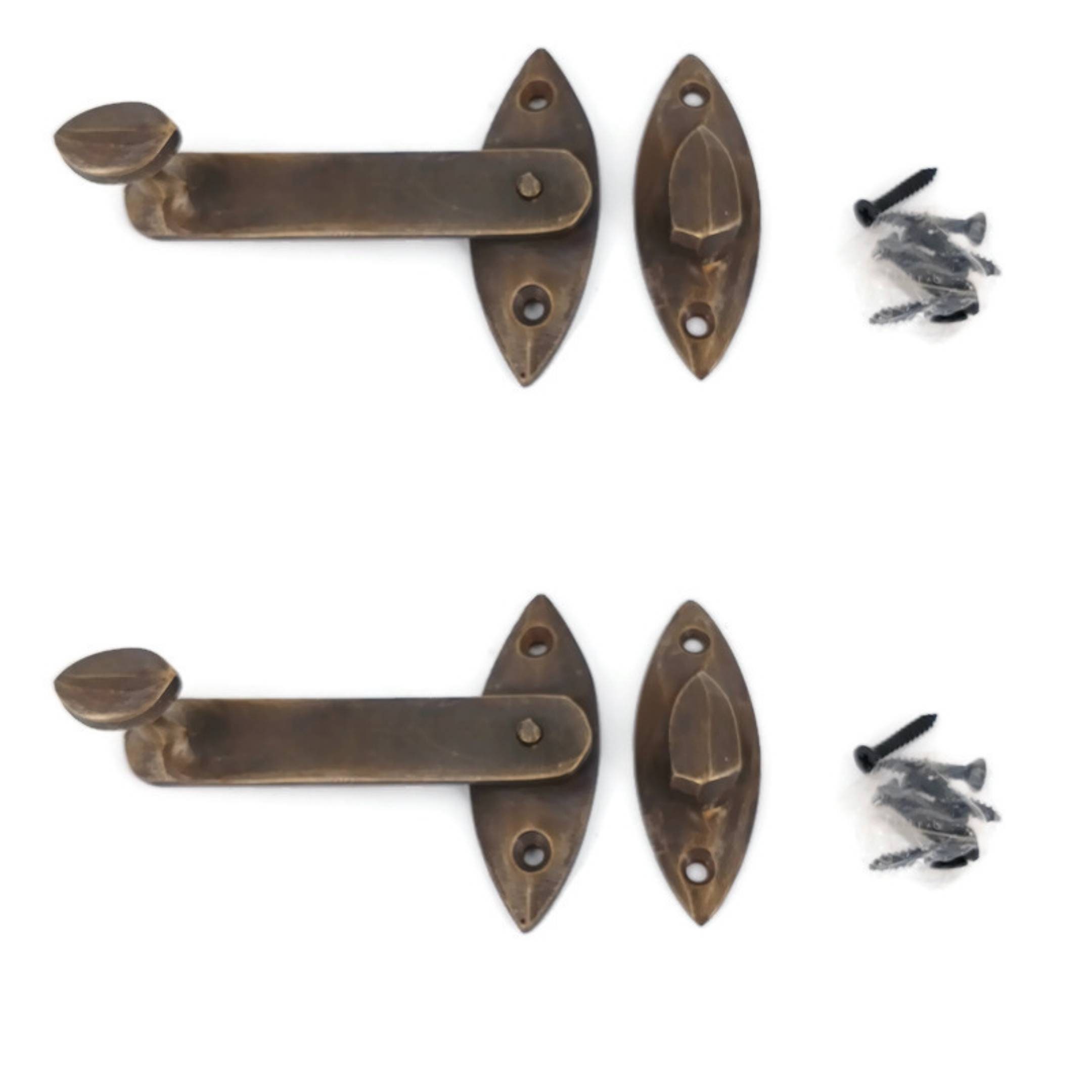 4 small swing arm catch solid brass Hasp latch for door Etsy