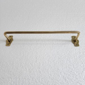 face fixing 12” inch long solid brass hand towel rail rod old Style 32 cm frount Wall Mounted Hand Cast bathroom polished aged grab VI