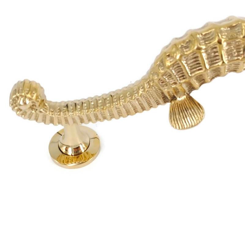 2 Very heavy Brass Seahorse DOOR Handle 12 inch very Etsy