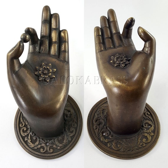 2 Rare Large Beautiful Buddha Gyan Mudra Hand shape hold small | Etsy