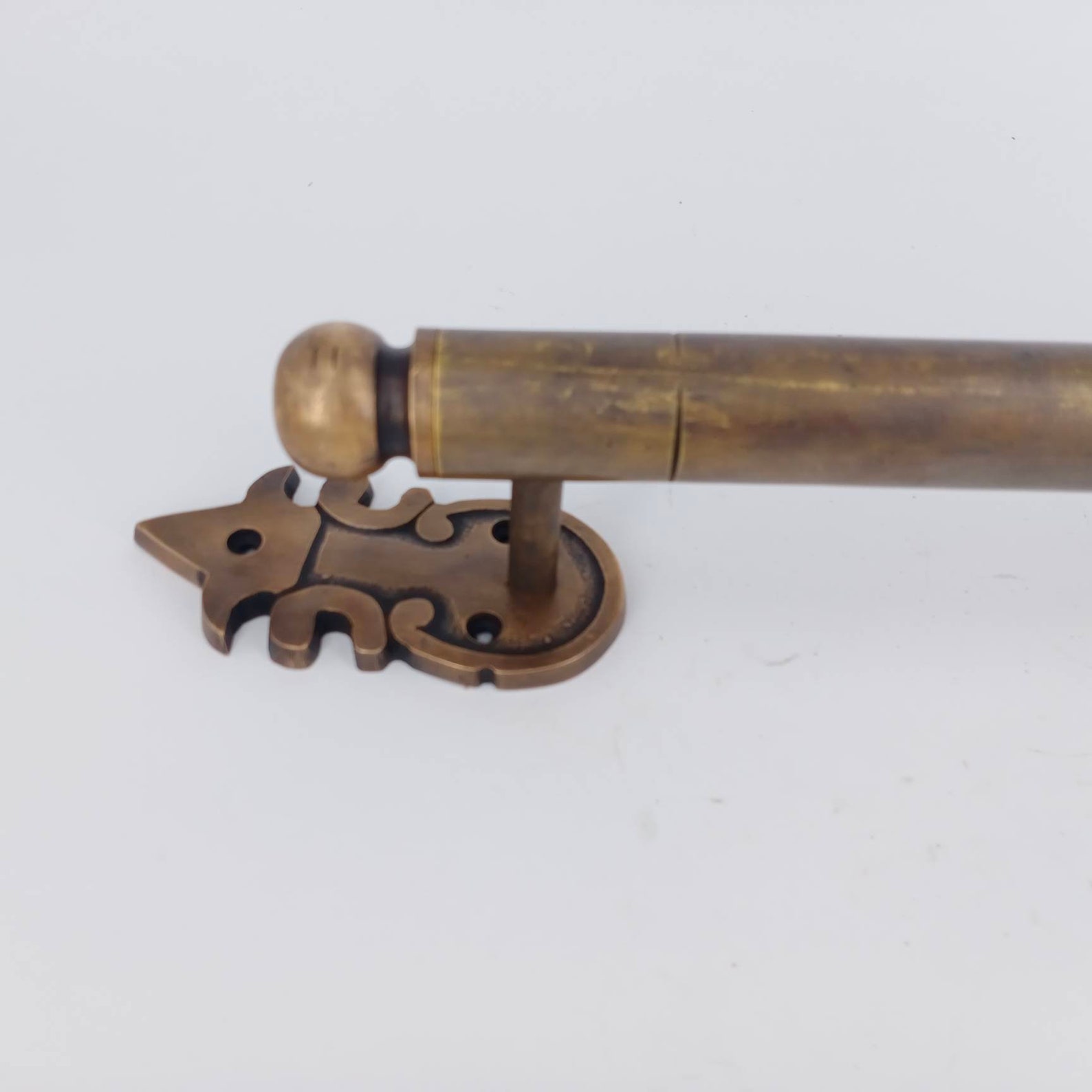Nice Brass Hollow Rod Door Handle Asian Vintage Style Solid Etsy