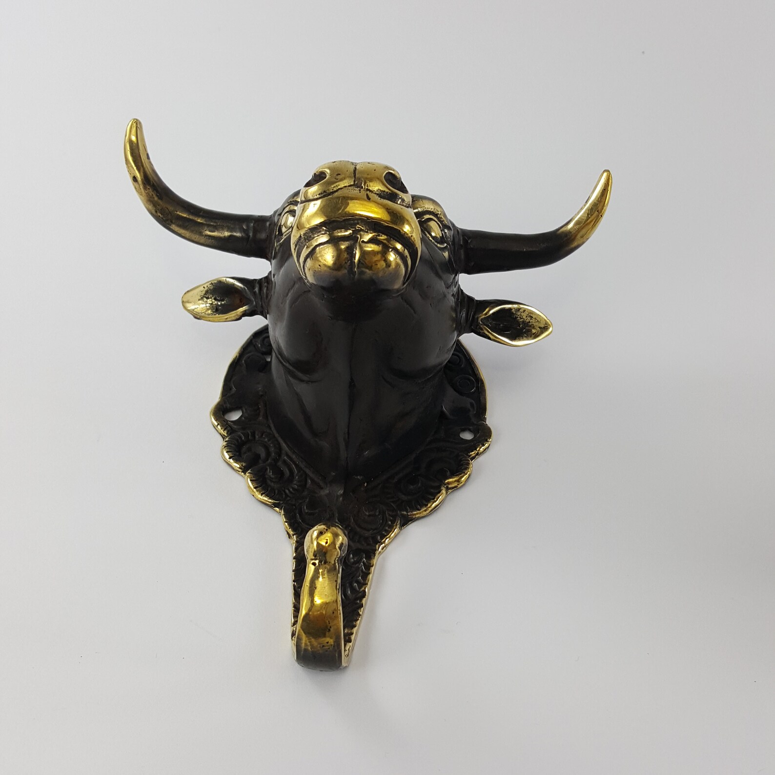 Brass Large 6 inch 15cm Cow steer bull Head hook pull Etsy