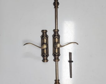 Right side 110" long  complete back to back lever CREMONE bolt spindle hand made solid brass Heavy Old Style espagnolette both side door