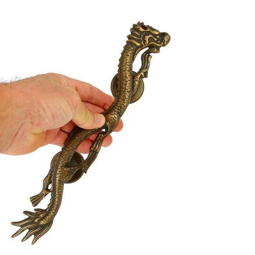 Bronze Dragon Door Handle Door Pull Etsy