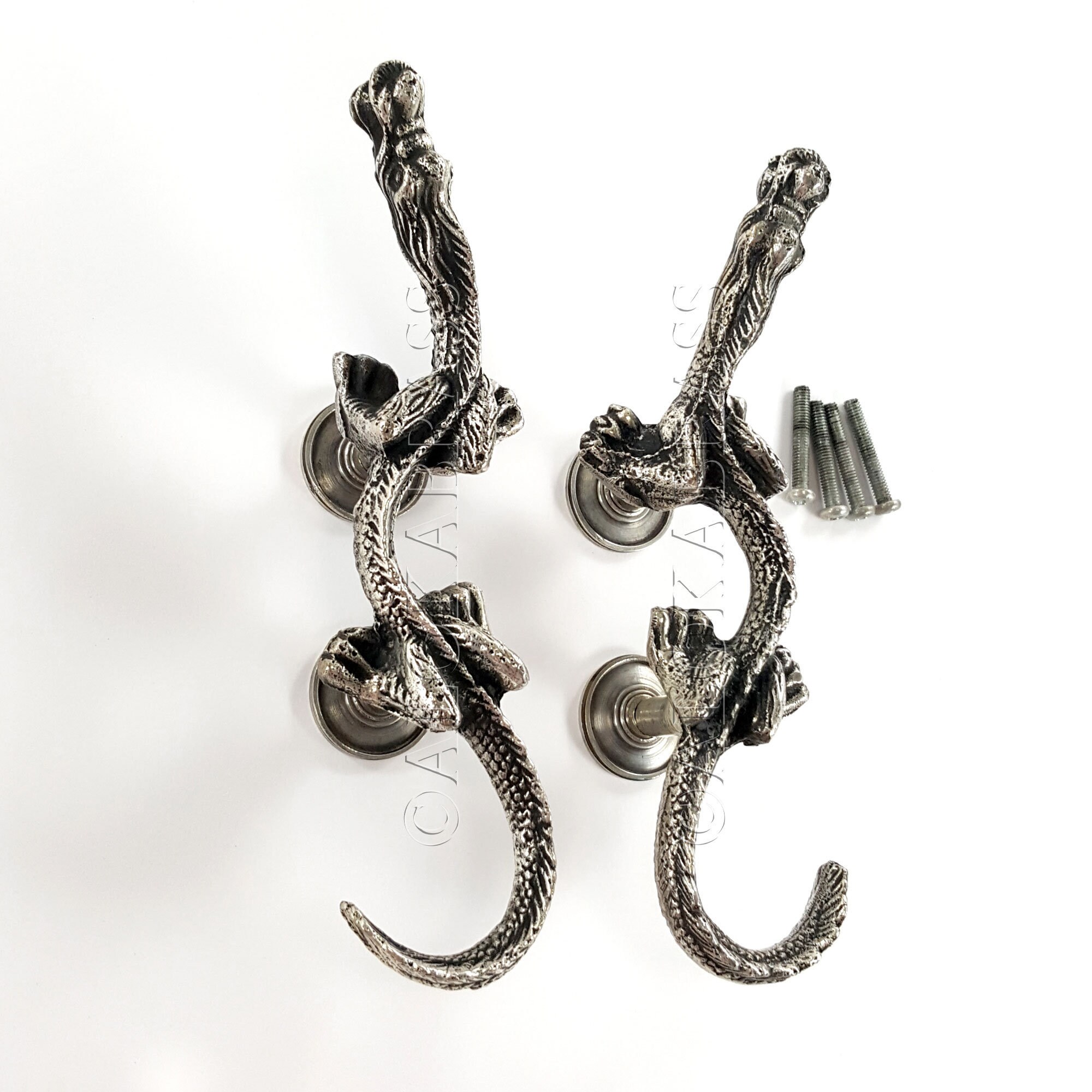 4 brass Dragon handles Solid Brass Door Handle 15cm Etsy