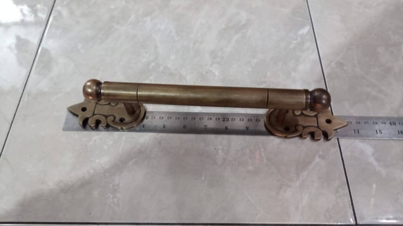 Nice Brass Hollow Rod Door Handle Asian Vintage Style Solid Etsy