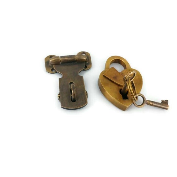 Solid Brass Large Heavy 12.7cm Brass Hasp Staple Latch Catch 