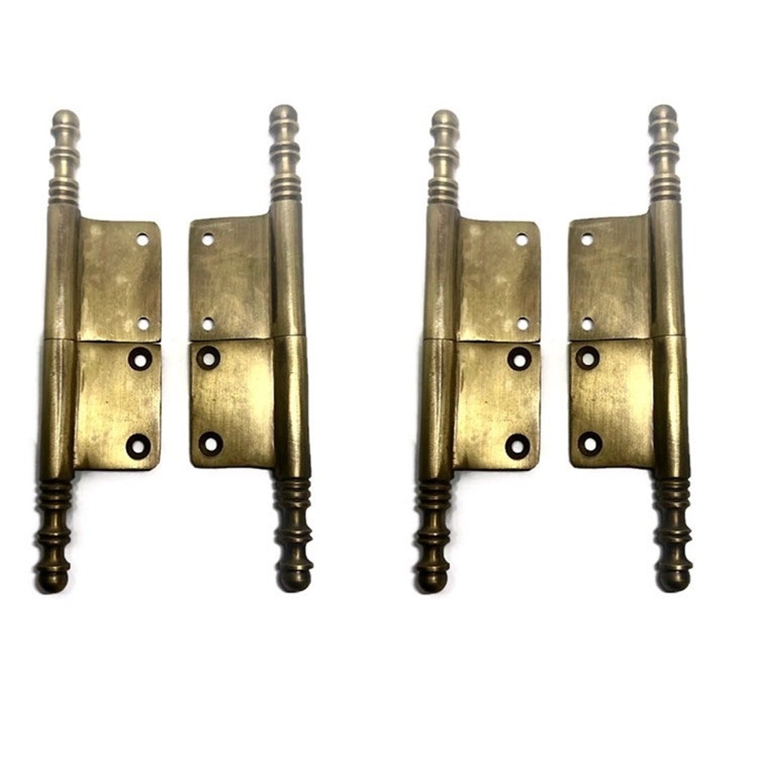 4 Solid Brass 5.1/4 Inch Lift off Door Box Hinges Pin Old Style Solid