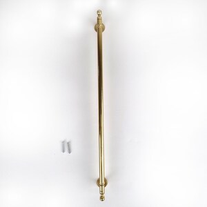 bolt fix solid brass 18 inch long Kitchen Cabinet Grab pulls 45cm Old vintage D Style Door Handle heavy Solid Brass Box lifts Pulls ILYA image 3