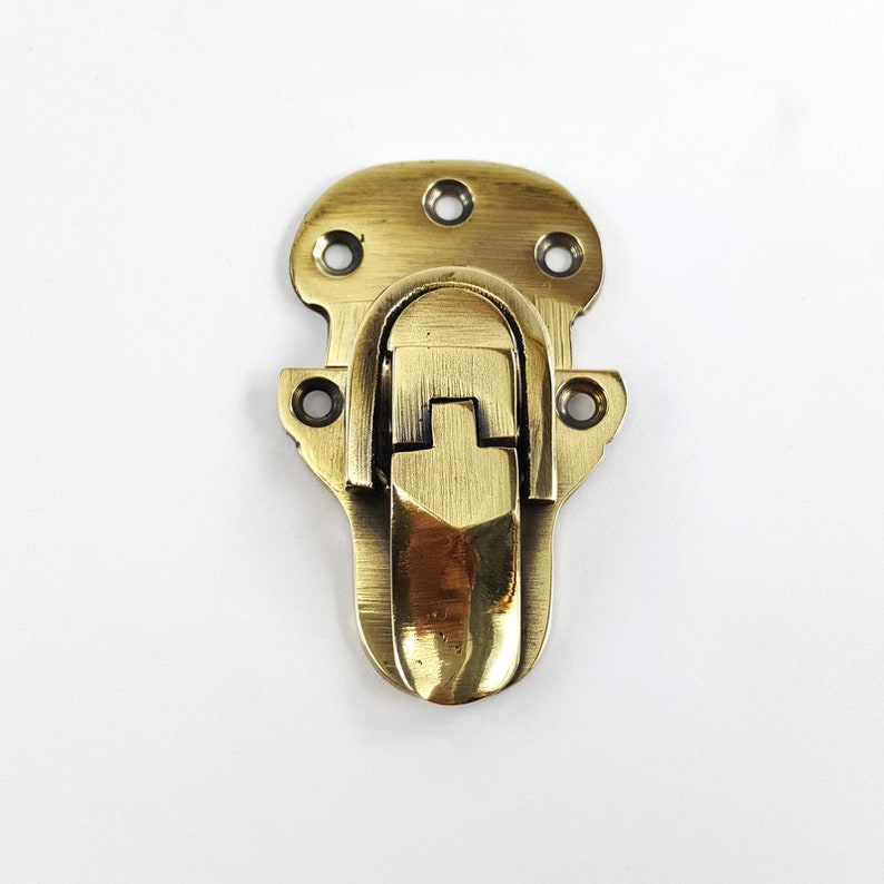 Solid Brass Large Trunk Catch Hasp Latch for Suitcase Box Old Etsy