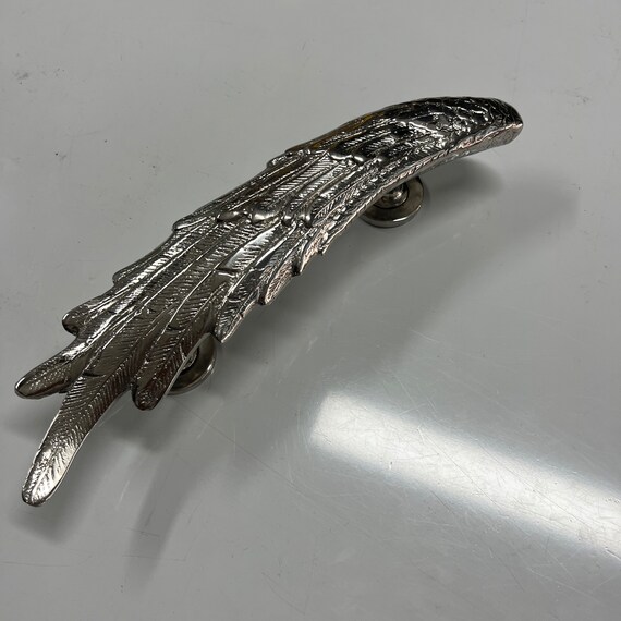 11 '' Zoll Silber Verchromter Messing Jaguar Form Türgriff Silber