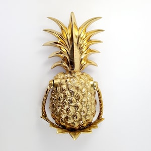 Solid Brass Large 10" inch solid heavy  Pineapple Door Knocker 25cm stunning front door banger many finishes available harto silver aged