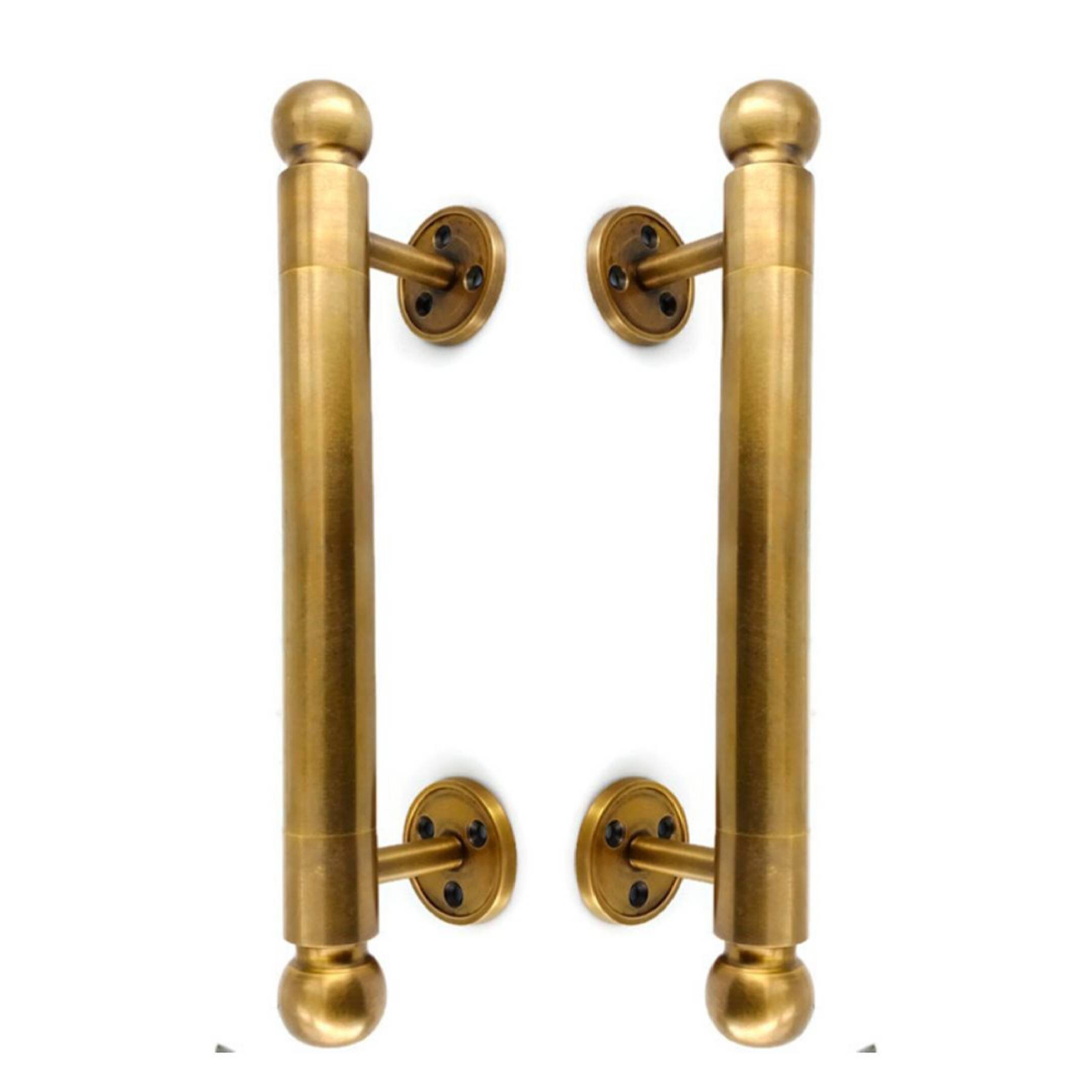 2 brass plain D pull brass Door Handle round ends Asian Etsy