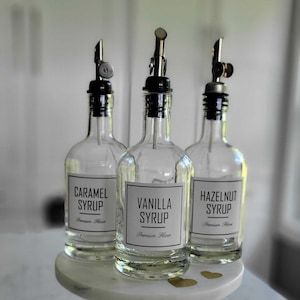 12oz Premium Boutique Flavored Coffee Syrup Flavor Bottles