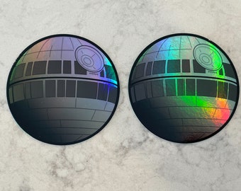 Sticker holographique étoile de la mort