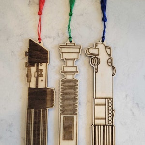 Star Wars Lightsaber Bookmarks Laser Cut Basswood - Etsy