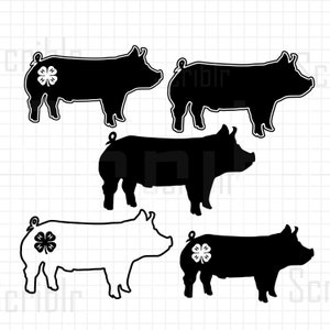 4H Pig Swine SVG Vector PNG