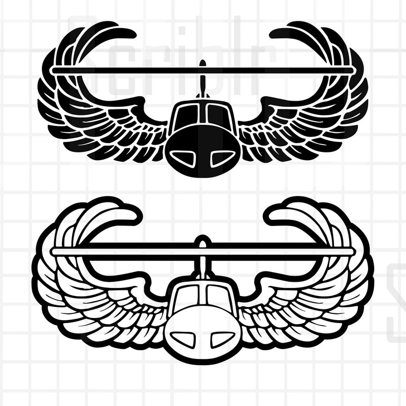 Army Air Assault Badge SVG Vector Cut File Etsy
