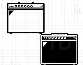 Guitar Amplifier Vector SVG PNG Cutfile