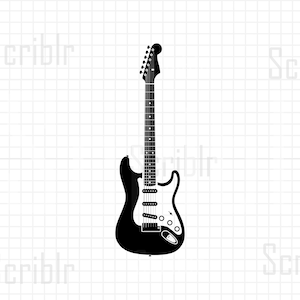 Fender Stratocaster Vector SVG PNG Cutfile
