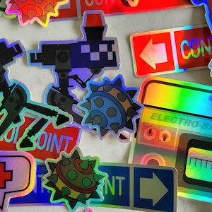 TF2 Red/Blu Holographic Stickers