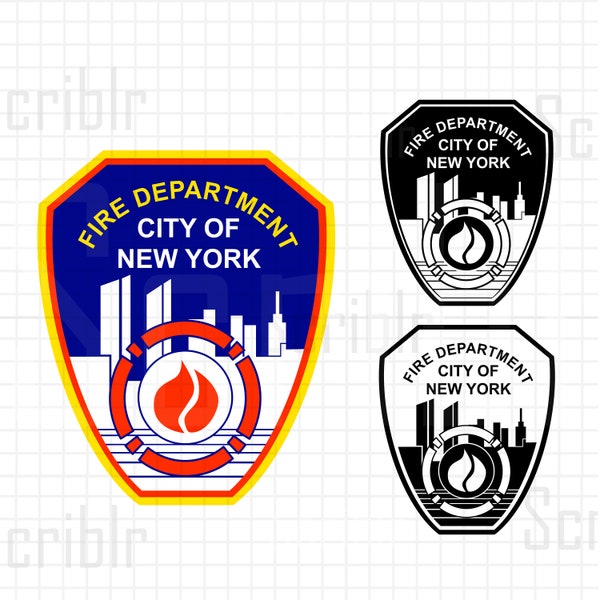 New York Fire Department FDNY SVG PNG Vector Cutfile
