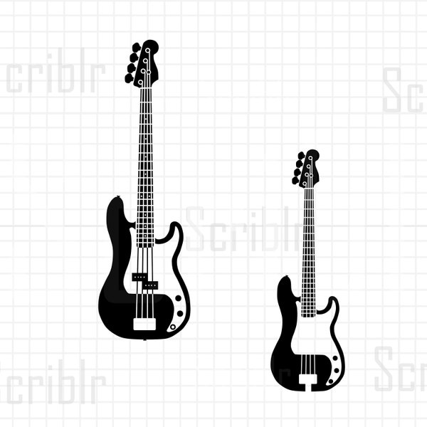 Fender Precision Bass Vector SVG PNG Cutfile