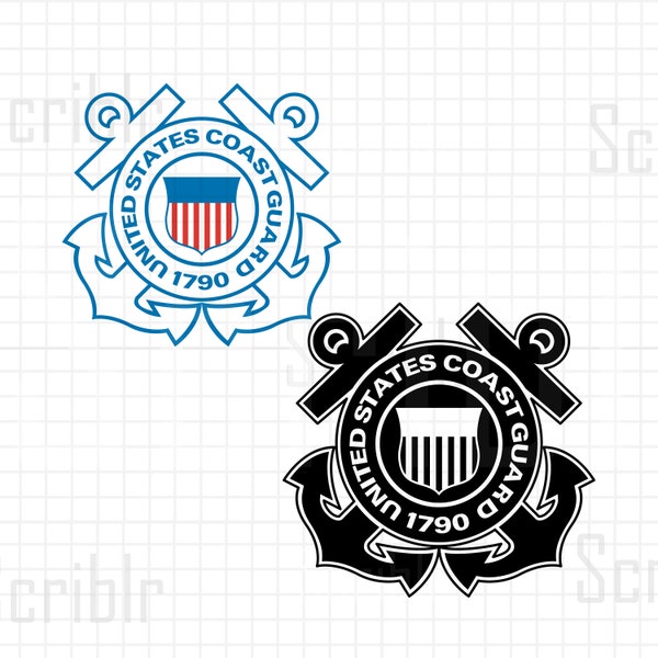 United States Coast Guard Vector SVG PNG JPG Cut File