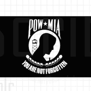 POW MIA Flag Vector SVG