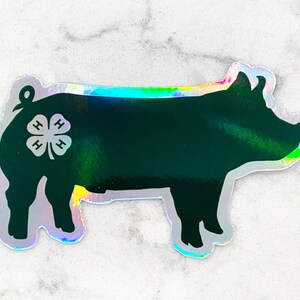 4H Swine/pig Holographic Stickers - Etsy