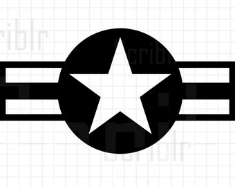 Retro Army Air Corp Logo Vector SVG JPG PNG Cut File